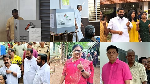 വോട്ട് രേഖപ്പെടുത്തി മുഖ്യമന്ത്രിയും മന്ത്രിമാരും