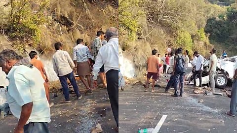 അപകടം നടന്ന സ്ഥലത്തെ ദൃശ്യങ്ങൾ