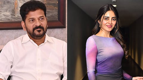 രേവന്ത് റെഡ്ഡിക്കുള്ള ഐപിഎൽ ടിക്കറ്റുകൾ നടിയുടെ കൈയിൽ; തെലങ്കാനയിൽ വീണ്ടും വിവാദം