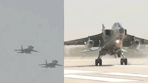 പറന്നെത്തുന്ന രക്ഷാകരങ്ങൾ..! പൂർവാഞ്ചൽ എക്‌സ്പ്രസ് വേയിൽ എമർജൻസി ലാൻഡിങ് പരിശീലനം നടത്തി വ്യോമസേന 