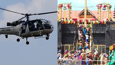സന്നിധാനത്ത് സൈനിക ഹെലികോപ്റ്റർ; ശബരിമലയിൽ ഗുരുതര സുരക്ഷാവീഴ്ച, കേസെടുത്ത് പൊലീസ്
