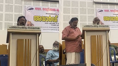 സമകാലിക ദളിത് വിഷയങ്ങൾ സംസാരിച്ചത് പ്രകോപനമായി; പത്തനംതിട്ടയിൽ കുരീപ്പുഴ ശ്രീകുമാറിൻ്റെ പ്രസംഗം തടസപ്പെടുത്തി ബിജെപി നേതാക്കൾ