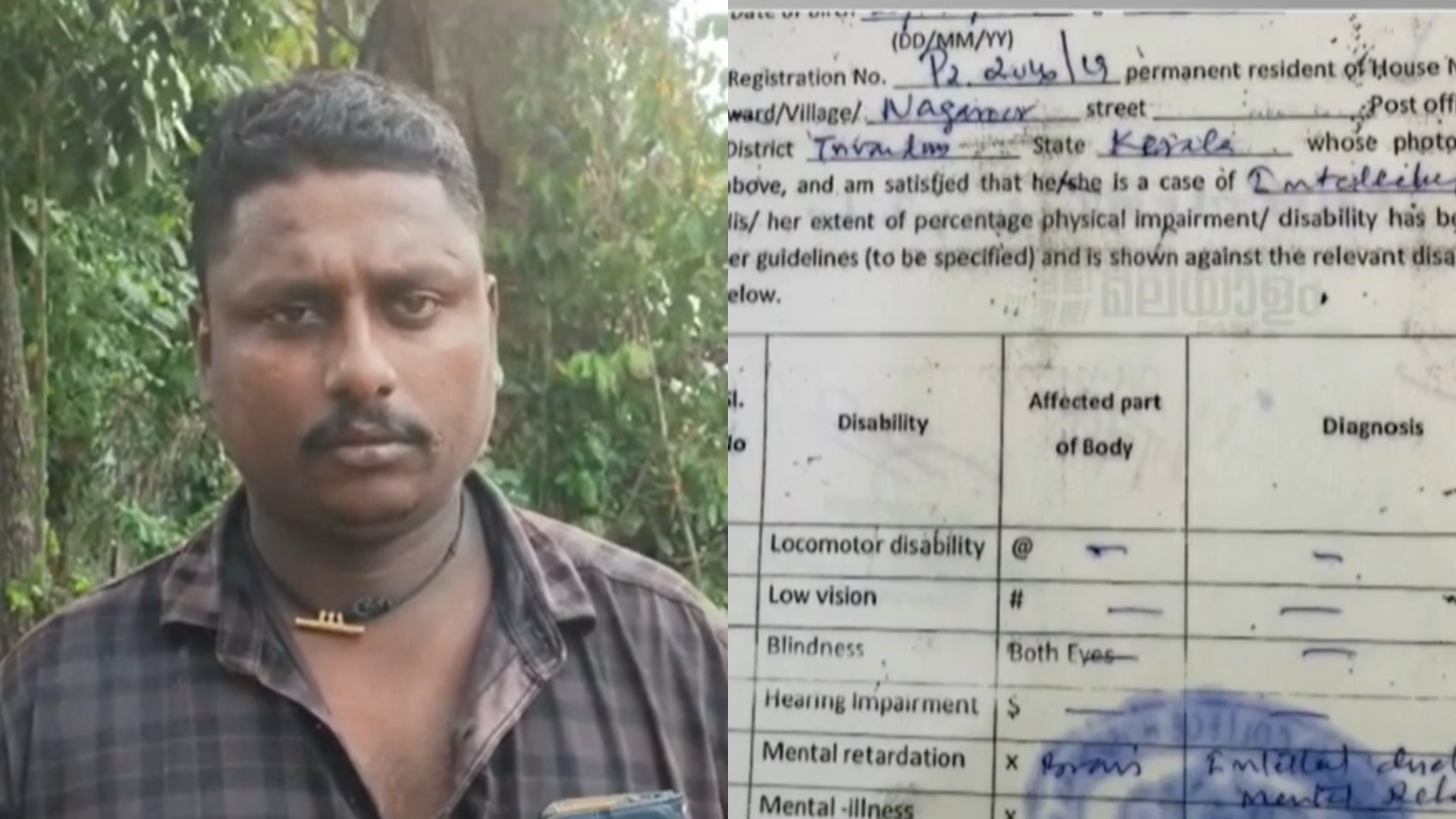 ഭിന്നശേഷിക്കാരനായ യുവാവിനെ ബിജെപി പ്രവർത്തകർ മർദ്ദിച്ചെന്ന്  പരാതി