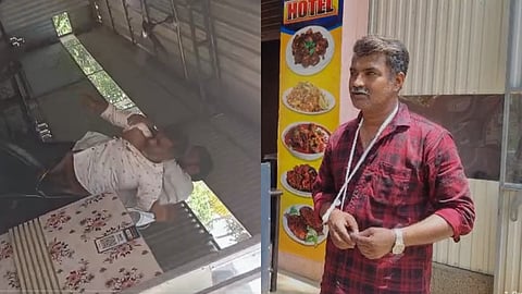 പത്തനംതിട്ടയിൽ ഹോട്ടൽ നടത്തിപ്പുകാരനെ കടയിൽ കയറി മർദിച്ചതായി പരാതി; ദൃശ്യങ്ങൾ പുറത്ത്