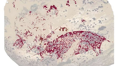 ഗുഹയിൽ നിന്ന് കണ്ടെത്തിയ ചിത്രം