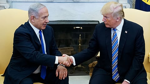 Donald Trump meets Benjamin Netanyahu