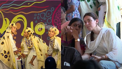 അത്ഭുത ലോകത്തെത്തിയ സോഫിയ; ഒപ്പന കണ്ടും ആസ്വദിച്ചും സംശയം ചോദിച്ചും ഒരു ഇറ്റലിക്കാരി