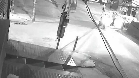 ക്ഷേത്ര ആക്രമണത്തിന്‍റെ സിസിടിവി ദൃശ്യം