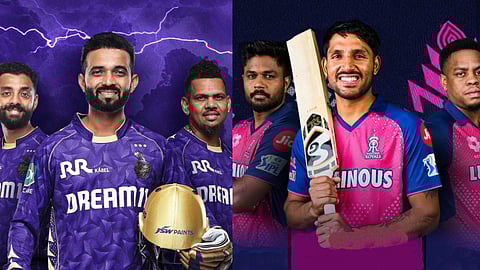 ആദ്യ ജയം തേടി സഞ്ജുവിൻ്റെ രാജസ്ഥാനും നിലവിലെ ചാംപ്യന്മാരായ കൊൽക്കത്തയും ഇന്ന് നേർക്കുനേർ