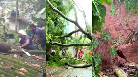 അതിശക്ത മഴ; സംസ്ഥാനത്ത് വ്യാപക നാശനഷ്ടം, വിവിധയിടങ്ങളിൽ മണ്ണിടിച്ചിൽ ഭീഷണി