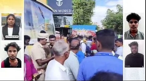 தாக்கிய பெண் வழக்கறிஞர்