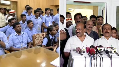 சாம்சங் தொழிலாளர்கள் போராட்டம்