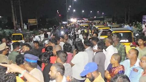 Public protest against power cut
