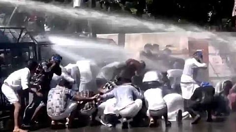 Kerala cm agenised protest