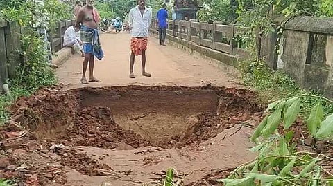 MYD Bridge connection road damaged