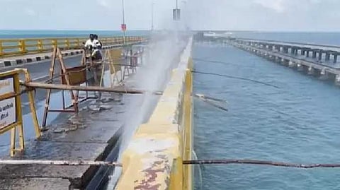 Pamban cuvary river waste
