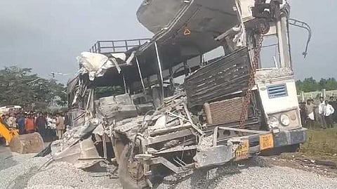 Thirupathi gov bus lorry accident