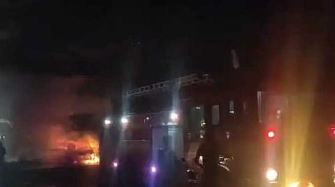 KNC Car fire