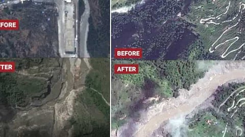 Nepal flood satelite