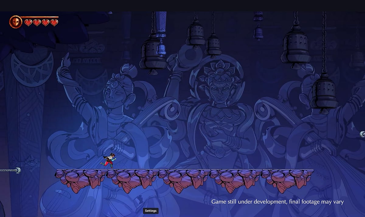 Screenshot from the gameplay footage of Suri: The Seventh Note