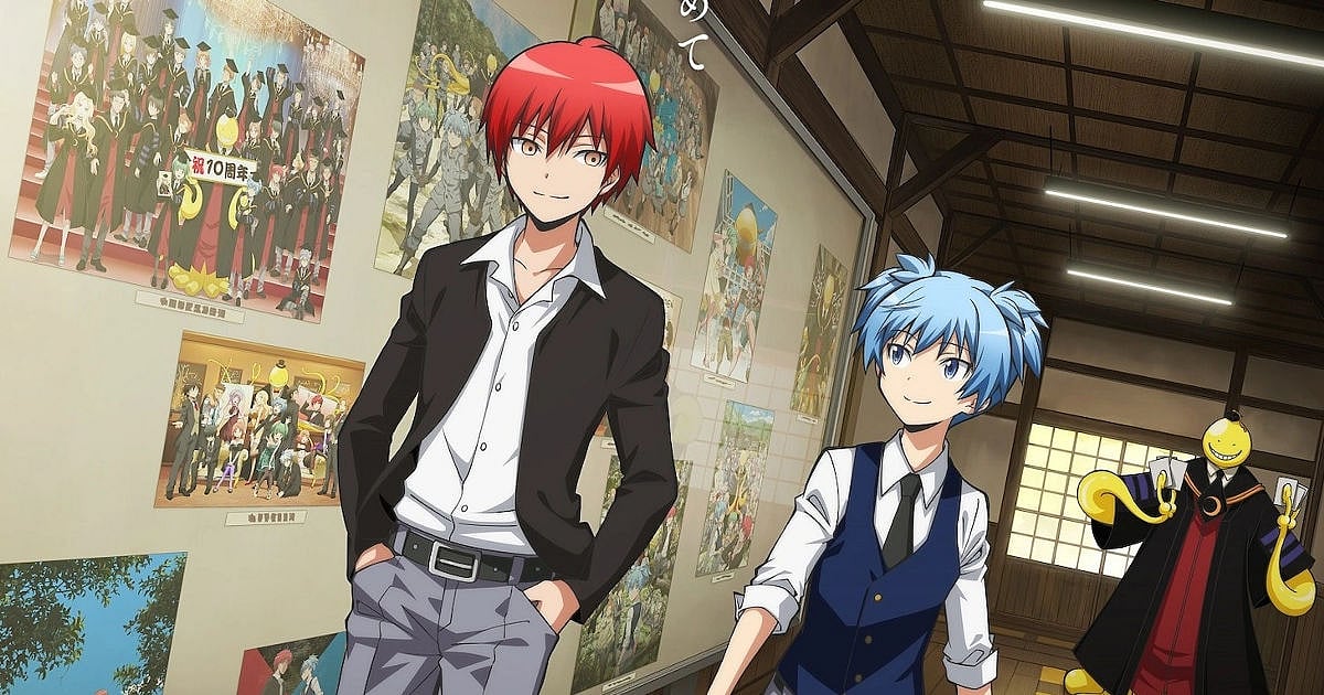 Assassination Classroom The Movie: Everyone’s Time poster featuring Karma Akabane and Nagisa Shiota