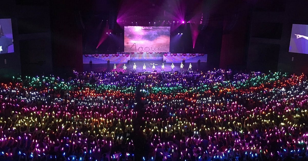 K-pop concert lightsticks crowd