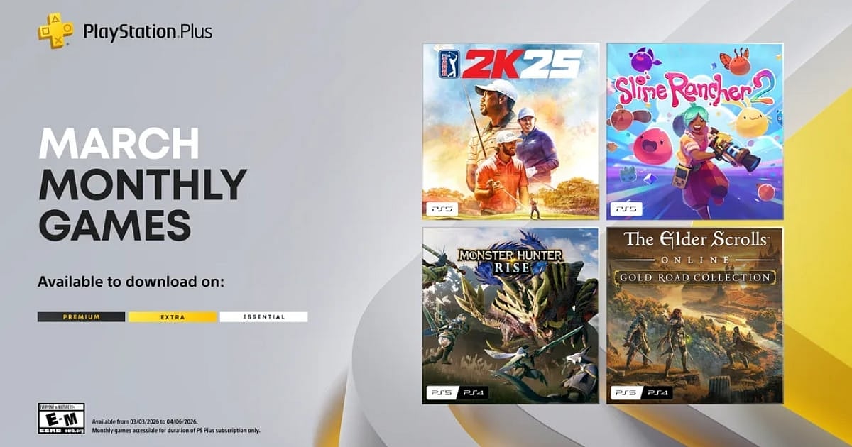 PS Plus March 2026 Monthly Games: Monster Hunter Rise and More