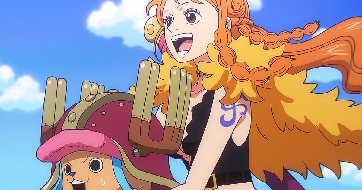 Nami smiles confidently next to Chopper as they prepare to escape in One Piece Episode 1159