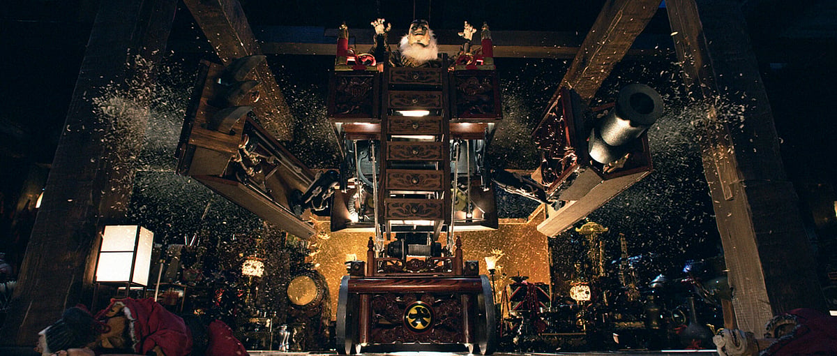 Weaponized Edo Castle in Hidari Movie