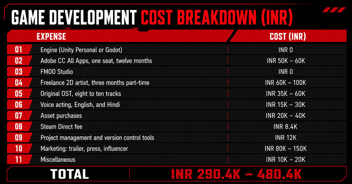 Scenario 2: The Two-Person Team, 12-Month PC Game/Expenses Sheet
