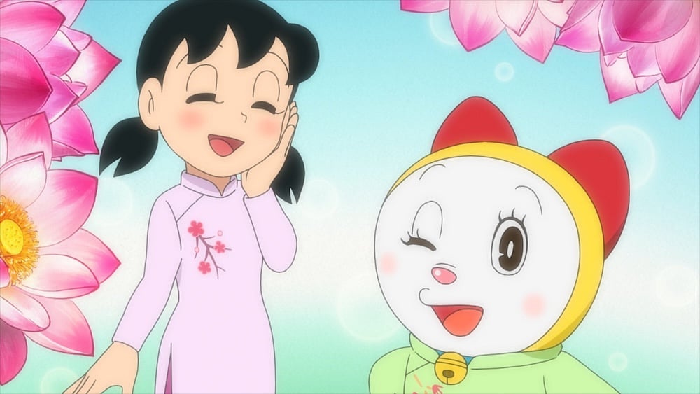 Doraemon Vietnam Special Footage of Dorami and Shizuka Wearing Traditional Áo dài