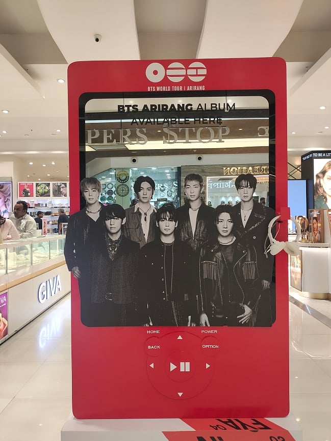BTS ARIRANG Pop-up: Captured at Shoppers Stop, South City Mall (Kolkata, West Bengal, India)