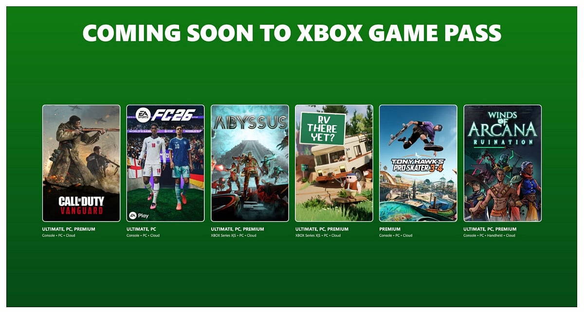 Trending: Xbox Game Pass June 2026 New Games: CoD, EA Sports FC 26 & More
