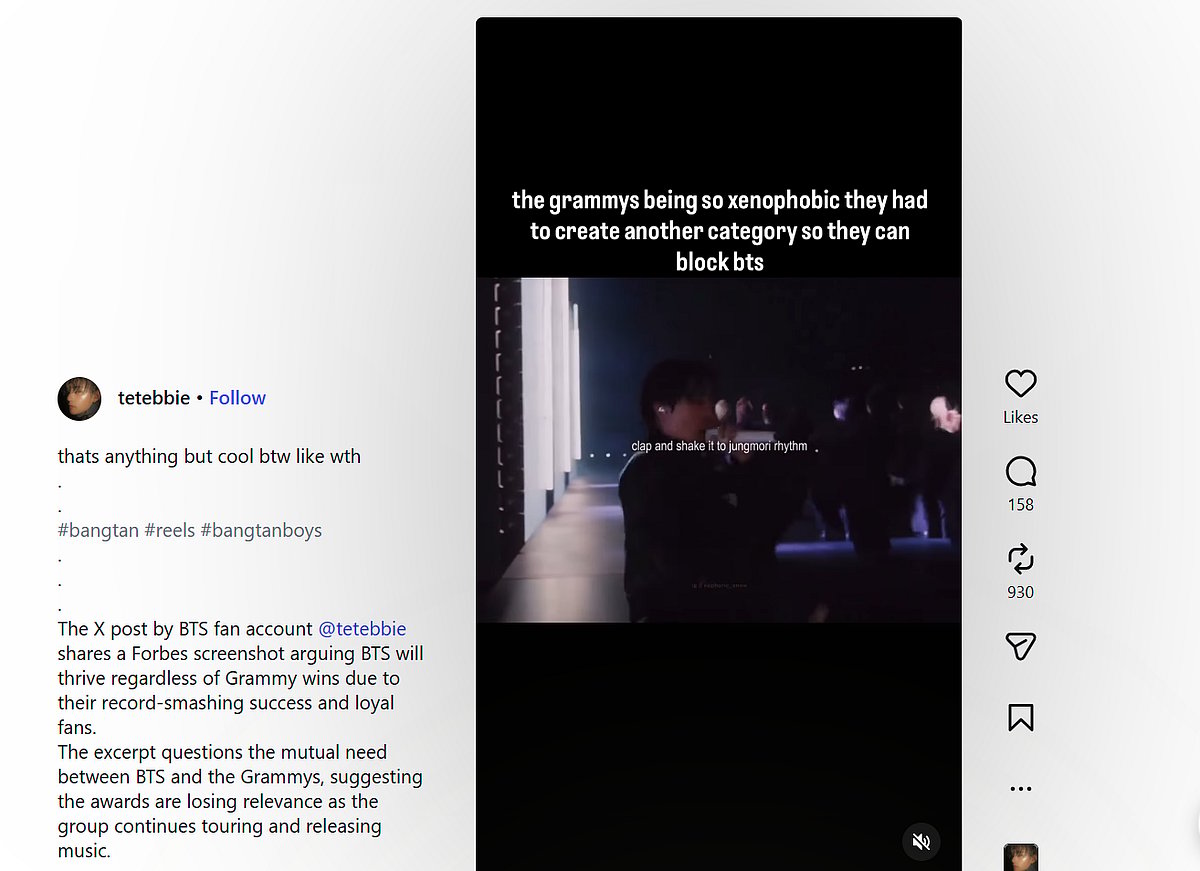 SCREEN CAPTURED FROM INSTAGRAM