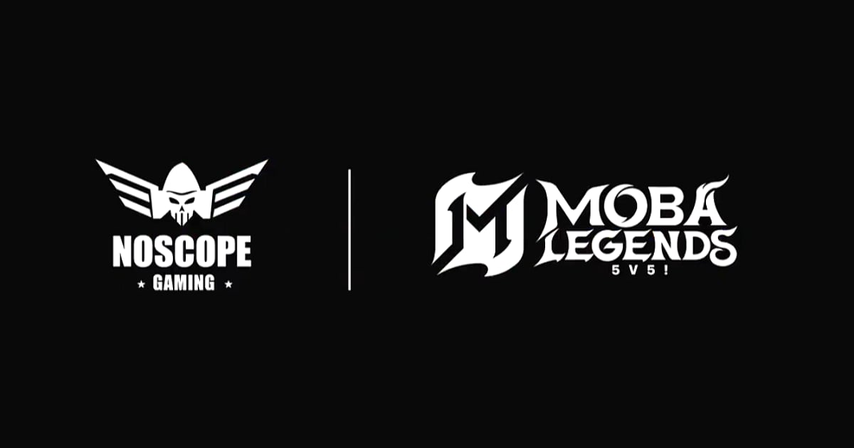 NoScope Gaming and MOBA Legends 5v5 logos side by side, marking the partnership behind NCC 2026.