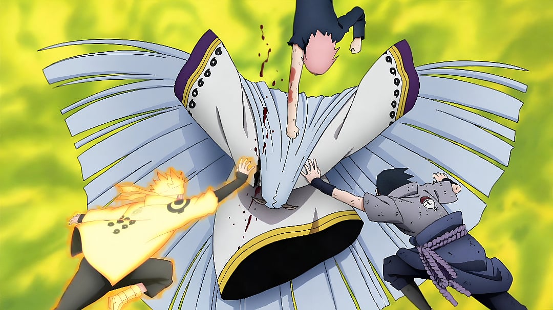 Naruto's Team 7 Naruto Uzumaki, Sasuke Uchiha, and Sakura Haruno Against Kaguya Otsusuki 