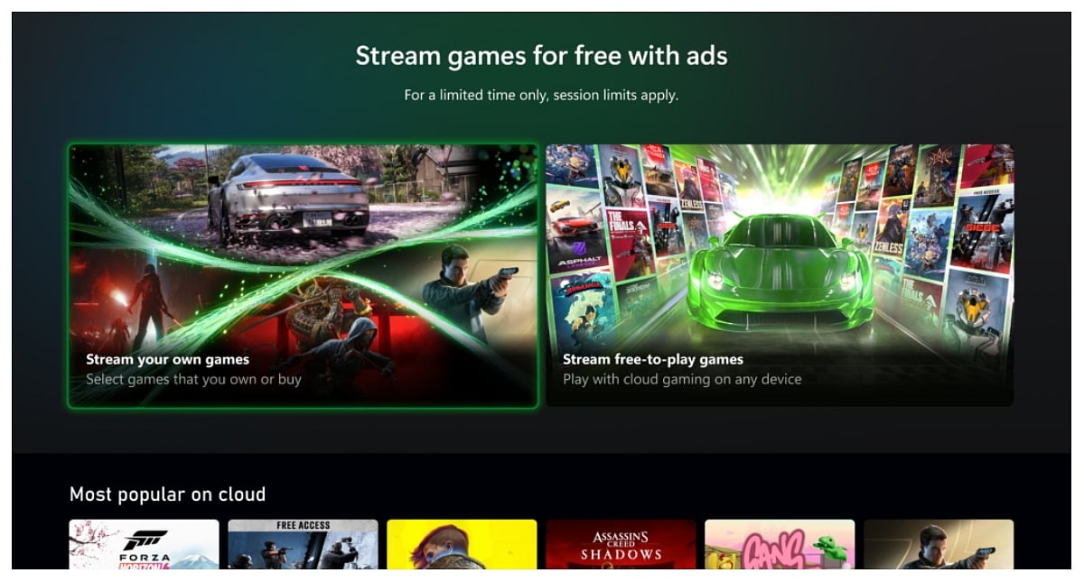 Trending: Xbox Tests Free Ad-Supported Cloud Streaming for Owned Games
