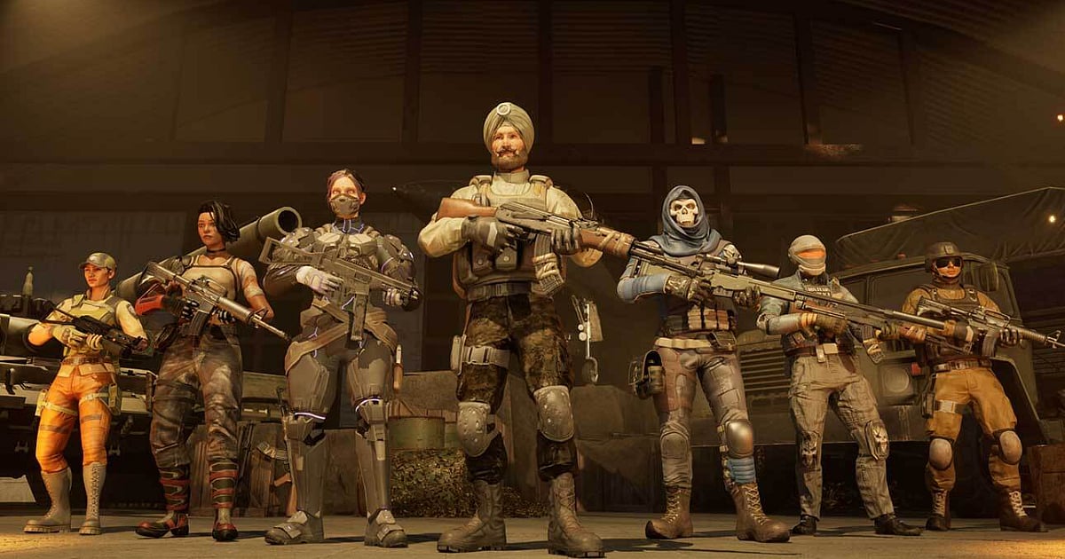 FAU-G: Domination characters standing together with weapons inside a military-themed setting.
