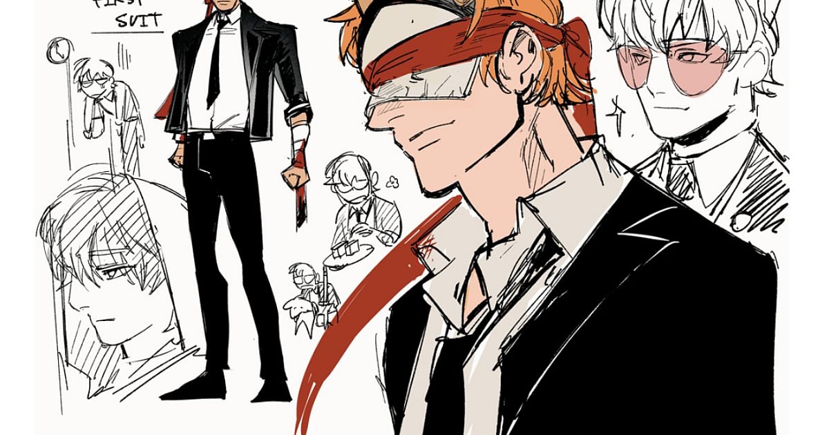 Marvel and KADOKAWA's Daredevil manga concept art showing the Japanese character design and suit.