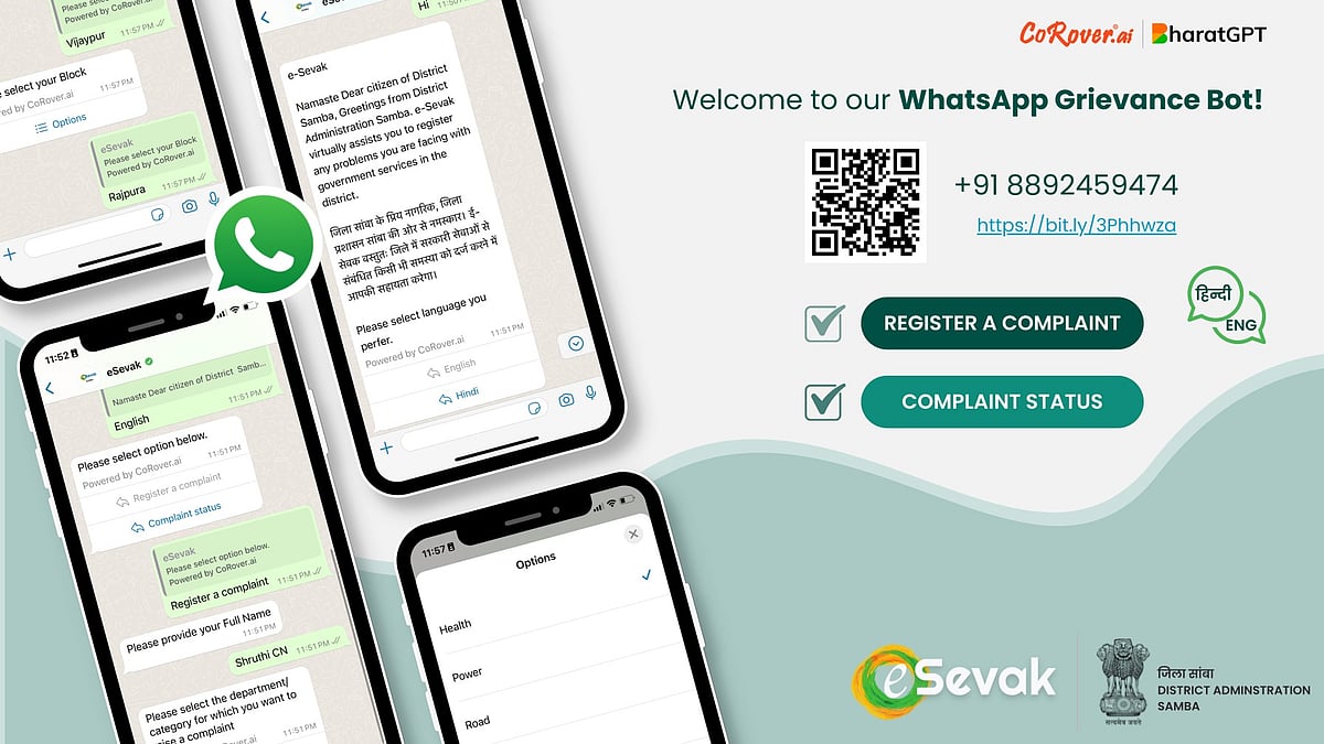Samba Deputy Commissioner Launches eSevak CoRover-Powered AI Chatbot In Jammu