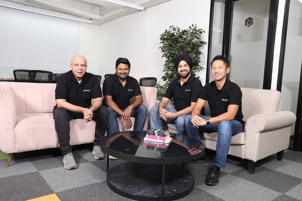 Annanya Sarthak, Co-founder and CEO, Awign, Praveen Kumar Sah, Co-Founder and CTO, Awign, Gurpreet S. Khurana, Co-Founder & CBO, Awign, Hidekazu Ito, Managing Director, Mynavi Solutions India

(From Left to Right)
