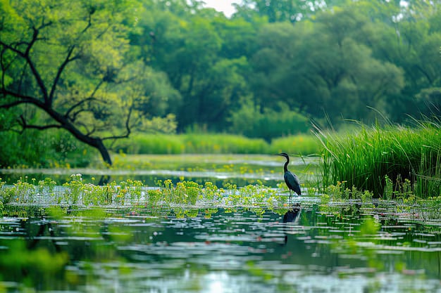 by freepik : Teal carbon refers to carbon stored in non-tidal freshwater wetlands, including carbon found in vegetation, microbial biomass, and organic matter.