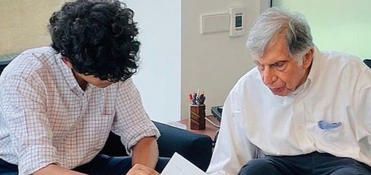 LinkedIn : Shantanu Naidu and Ratan Tata