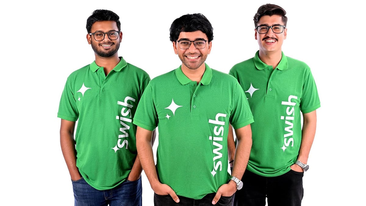 From L to R: Saran S, Aniket Shah, Ujjwal Sukheja- Swish Co-Founders