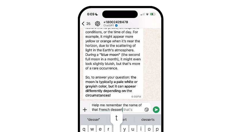 X/@OpenAI : ChatGPT on WhatsApp
