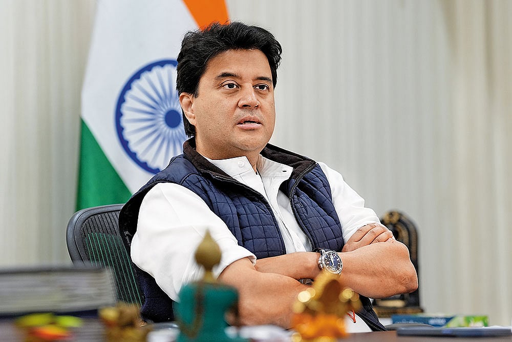 Photo: Tribhuvan Tiwari : Jyotiraditya Scindia is the Union Minister of Communications