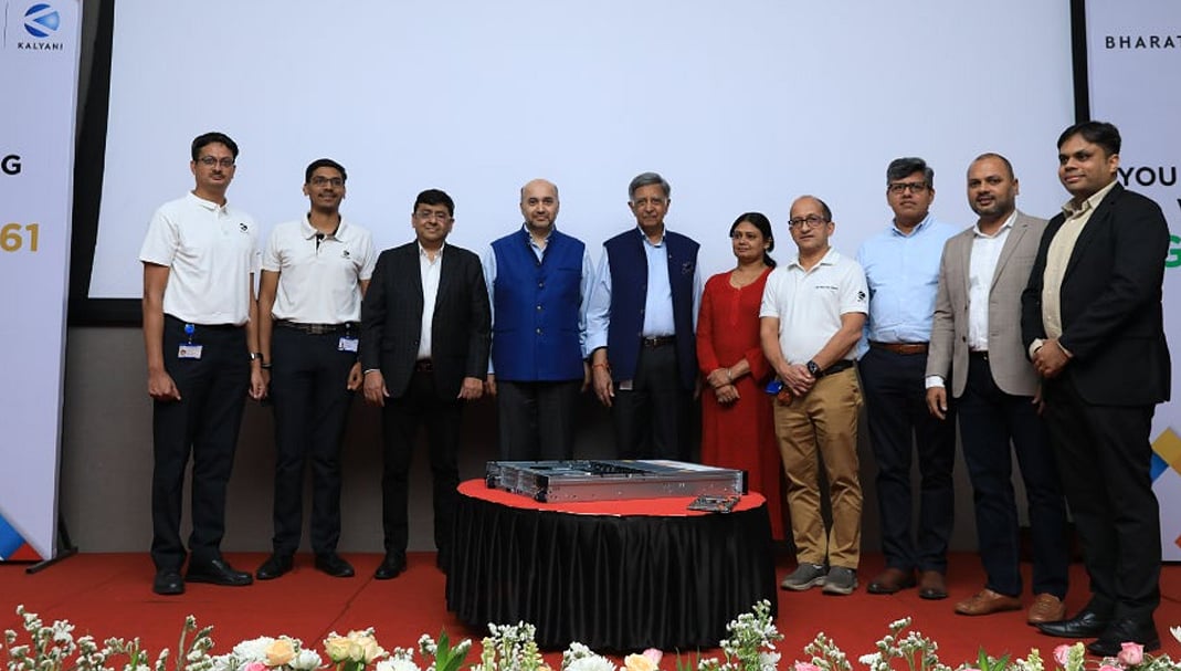Baba Kalyani (fifth from left), Chairman & MD, Bharat Forge at the server launch event