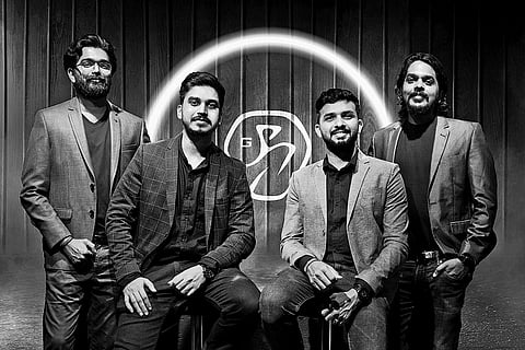 (From left) Nikhil NP, Vimal Govind MK, Rashid K and Arun George