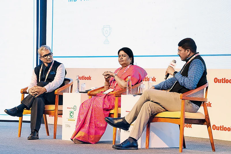 (From left) Ramakrishnan M, MD, Primus Partners; Vimala R, resident commissioner, Maharashtra govt; Saugat Biswas, commissioner, industries and trade and commerce, Arunachal Pradesh govt