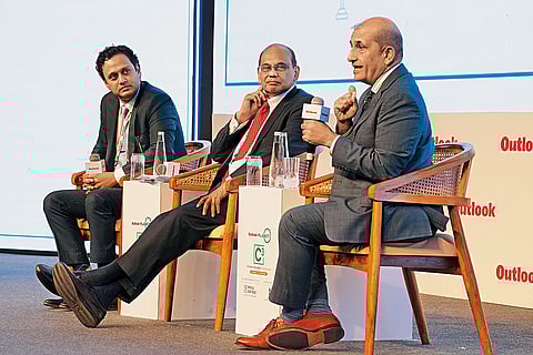 (From left) Sameer Jain, MD, Primus Partners; Ajay Mathur, DG, International Solar Alliance and Vishal Dhupar, MD, South Asia, Nvidia